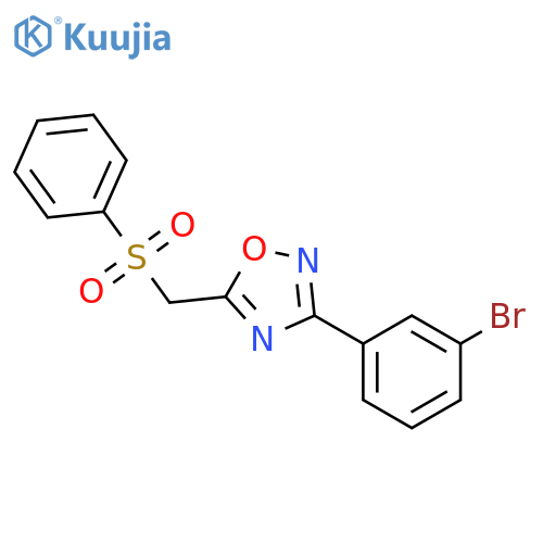 5-[(benzenesulfonyl)methyl]-3-(3-bromophenyl)-1,2,4-oxadiazole structure