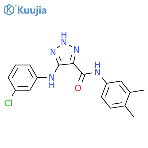 5-[(3-chlorophenyl)amino]-N-(3,4-dimethylphenyl)-1H-1,2,3-triazole-4-carboxamide structure