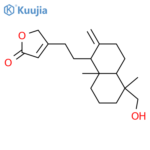 2(5H)-Furanone,4-[2-[(1S,4aR,5S,8aR)-decahydro-5-(hydroxymethyl)-5,8a-dimethyl-2-methylene-1-naphthalenyl]ethyl]- structure
