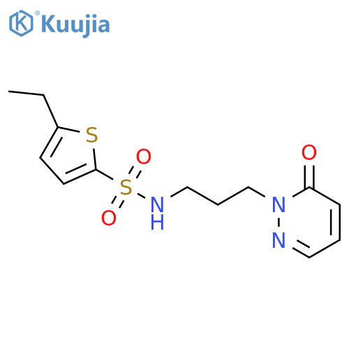 5-ethyl-N-[3-(6-oxo-1,6-dihydropyridazin-1-yl)propyl]thiophene-2-sulfonamide structure