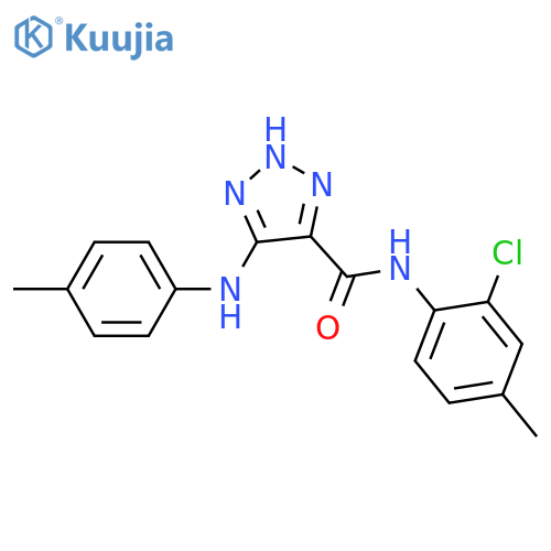 N-(2-chloro-4-methylphenyl)-5-[(4-methylphenyl)amino]-1H-1,2,3-triazole-4-carboxamide structure