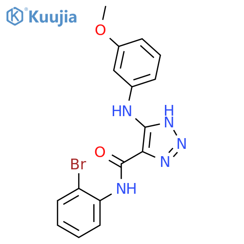 N-(2-bromophenyl)-5-[(3-methoxyphenyl)amino]-1H-1,2,3-triazole-4-carboxamide structure
