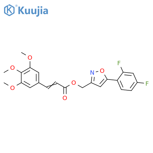 [5-(2,4-difluorophenyl)-1,2-oxazol-3-yl]methyl (2Z)-3-(3,4,5-trimethoxyphenyl)prop-2-enoate structure