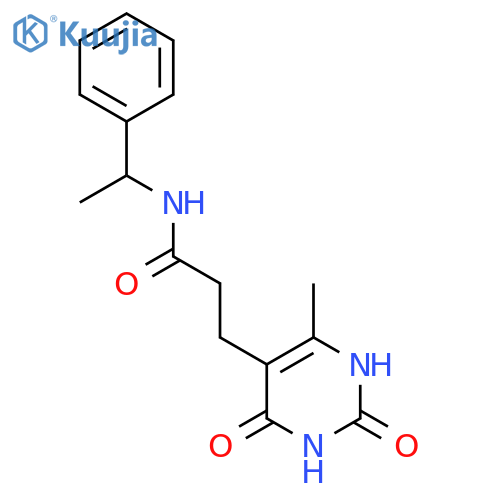 3-(6-methyl-2,4-dioxo-1,2,3,4-tetrahydropyrimidin-5-yl)-N-(1-phenylethyl)propanamide structure