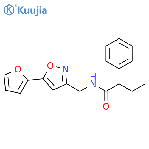 N-{[5-(furan-2-yl)-1,2-oxazol-3-yl]methyl}-2-phenylbutanamide structure
