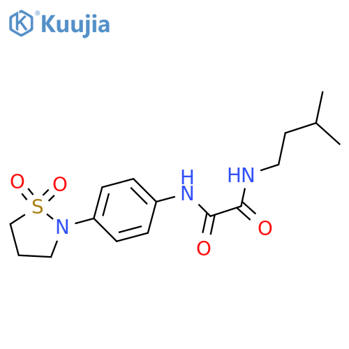 N'-[4-(1,1-dioxo-1lambda6,2-thiazolidin-2-yl)phenyl]-N-(3-methylbutyl)ethanediamide structure