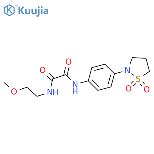 N'-[4-(1,1-dioxo-1lambda6,2-thiazolidin-2-yl)phenyl]-N-(2-methoxyethyl)ethanediamide structure