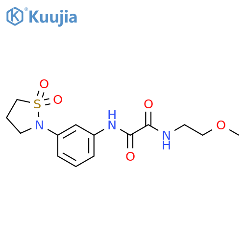 N'-[3-(1,1-dioxo-1lambda6,2-thiazolidin-2-yl)phenyl]-N-(2-methoxyethyl)ethanediamide structure
