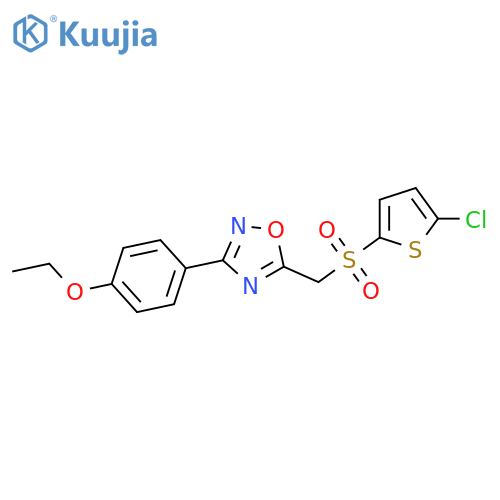 5-{[(5-chlorothiophen-2-yl)sulfonyl]methyl}-3-(4-ethoxyphenyl)-1,2,4-oxadiazole structure