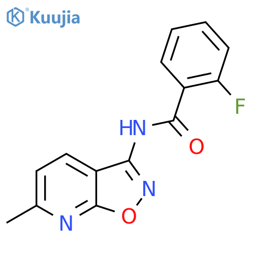 2-fluoro-N-{6-methyl-1,2oxazolo5,4-bpyridin-3-yl}benzamide structure
