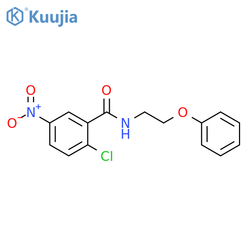 2-chloro-5-nitro-N-(2-phenoxyethyl)benzamide structure