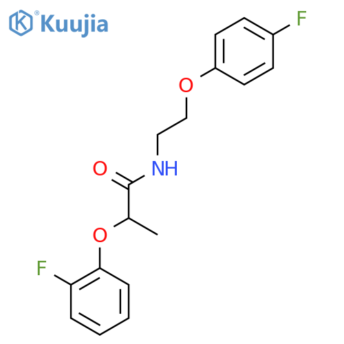2-(2-fluorophenoxy)-N-2-(4-fluorophenoxy)ethylpropanamide structure
