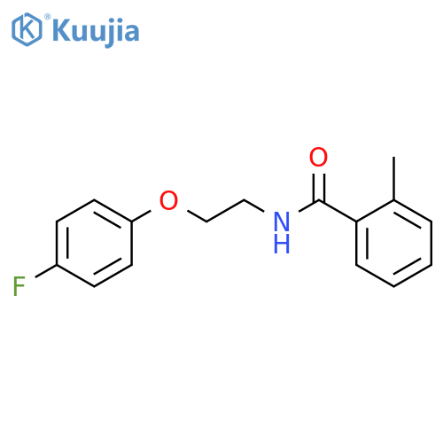 N-2-(4-fluorophenoxy)ethyl-2-methylbenzamide structure