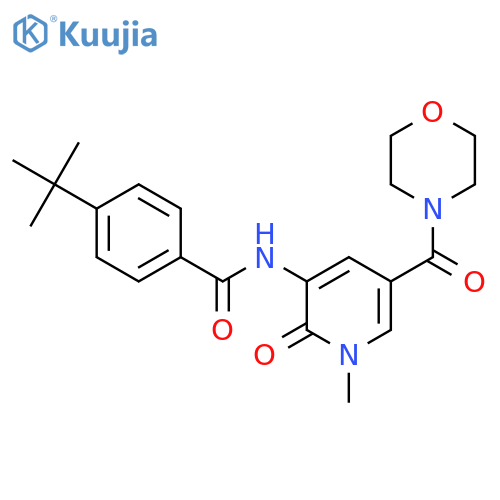 4-tert-butyl-N-[1-methyl-5-(morpholine-4-carbonyl)-2-oxo-1,2-dihydropyridin-3-yl]benzamide structure