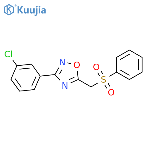 5-[(benzenesulfonyl)methyl]-3-(3-chlorophenyl)-1,2,4-oxadiazole structure