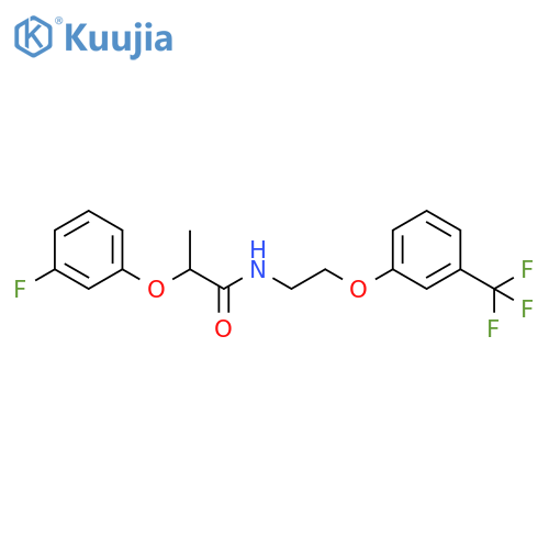 2-(3-fluorophenoxy)-N-{2-3-(trifluoromethyl)phenoxyethyl}propanamide structure
