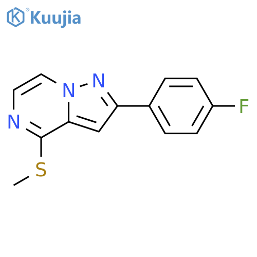 2-(4-fluorophenyl)-4-(methylsulfanyl)pyrazolo[1,5-a]pyrazine structure