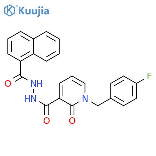 N'-{1-[(4-fluorophenyl)methyl]-2-oxo-1,2-dihydropyridine-3-carbonyl}naphthalene-1-carbohydrazide structure