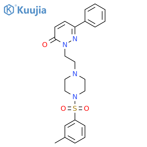 2-{2-[4-(3-methylbenzenesulfonyl)piperazin-1-yl]ethyl}-6-phenyl-2,3-dihydropyridazin-3-one structure