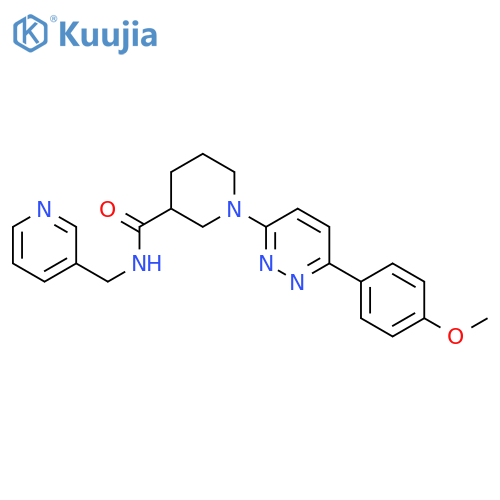 1-6-(4-methoxyphenyl)pyridazin-3-yl-N-(pyridin-3-yl)methylpiperidine-3-carboxamide structure
