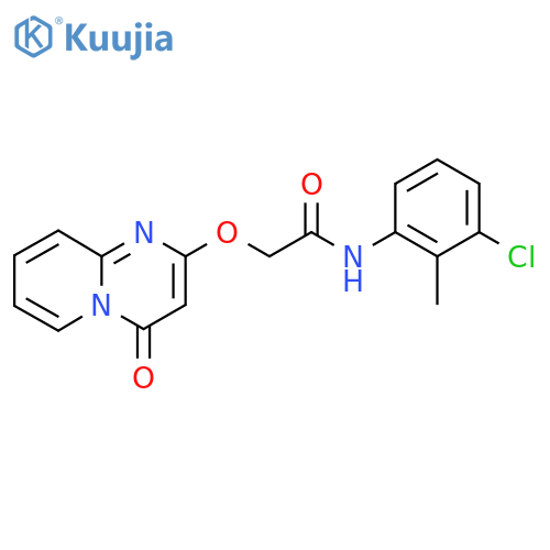 N-(3-chloro-2-methylphenyl)-2-({4-oxo-4H-pyrido[1,2-a]pyrimidin-2-yl}oxy)acetamide structure