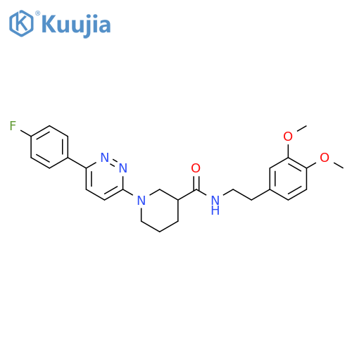 N-2-(3,4-dimethoxyphenyl)ethyl-1-6-(4-fluorophenyl)pyridazin-3-ylpiperidine-3-carboxamide structure