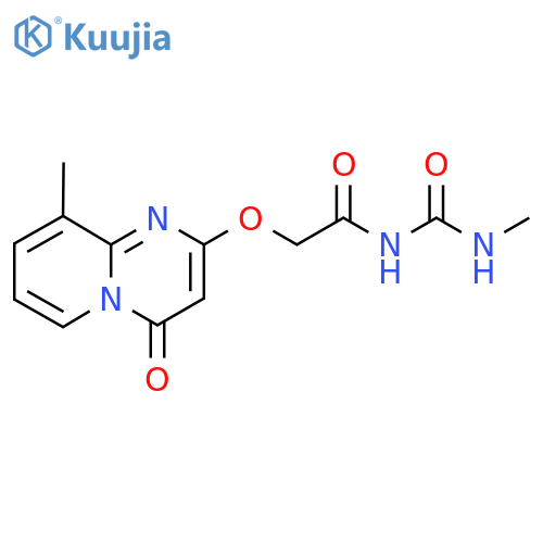 3-methyl-1-[2-({9-methyl-4-oxo-4H-pyrido[1,2-a]pyrimidin-2-yl}oxy)acetyl]urea structure