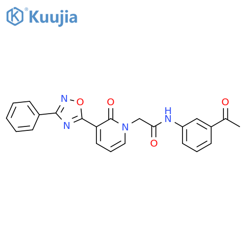 N-(3-acetylphenyl)-2-[2-oxo-3-(3-phenyl-1,2,4-oxadiazol-5-yl)-1,2-dihydropyridin-1-yl]acetamide structure
