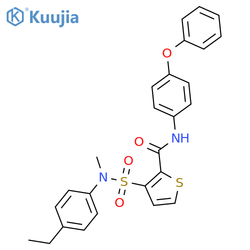 3-[(4-ethylphenyl)(methyl)sulfamoyl]-N-(4-phenoxyphenyl)thiophene-2-carboxamide structure