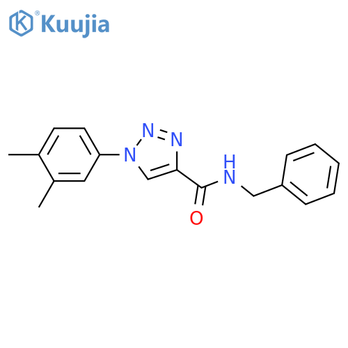 N-benzyl-1-(3,4-dimethylphenyl)-1H-1,2,3-triazole-4-carboxamide structure