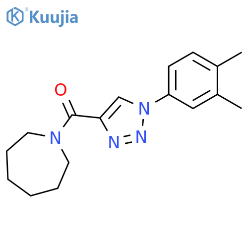 1-[1-(3,4-dimethylphenyl)-1H-1,2,3-triazole-4-carbonyl]azepane structure