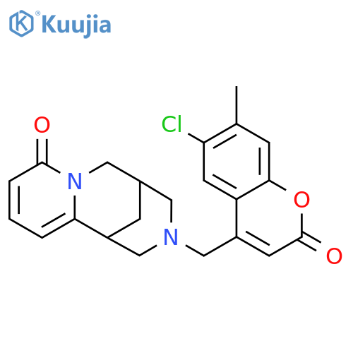 11-[(6-chloro-7-methyl-2-oxo-2H-chromen-4-yl)methyl]-7,11-diazatricyclo[7.3.1.0^{2,7}]trideca-2,4-dien-6-one structure