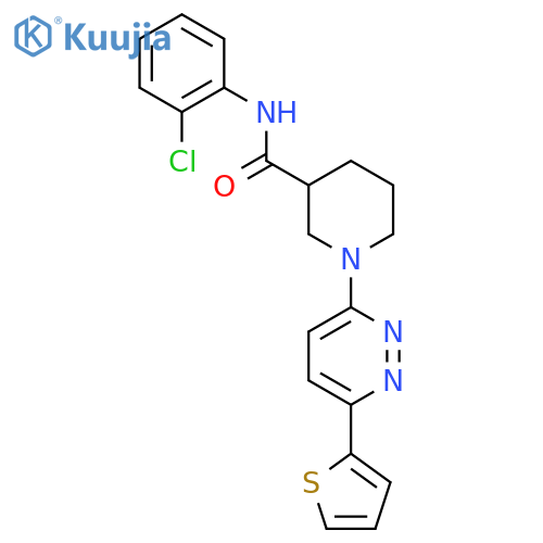 N-(2-chlorophenyl)-1-6-(thiophen-2-yl)pyridazin-3-ylpiperidine-3-carboxamide structure