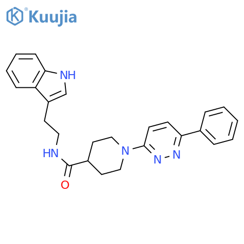 N-[2-(1H-indol-3-yl)ethyl]-1-(6-phenylpyridazin-3-yl)piperidine-4-carboxamide structure