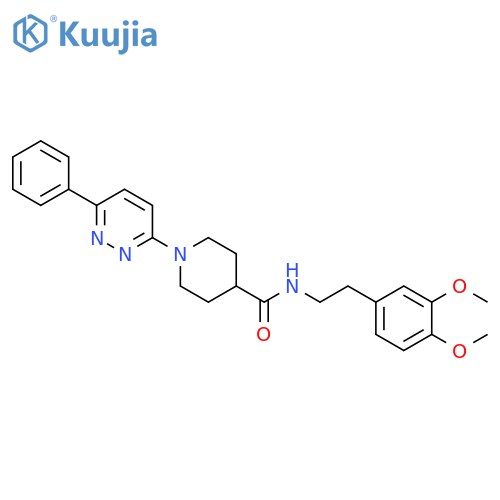 N-2-(3,4-dimethoxyphenyl)ethyl-1-(6-phenylpyridazin-3-yl)piperidine-4-carboxamide structure