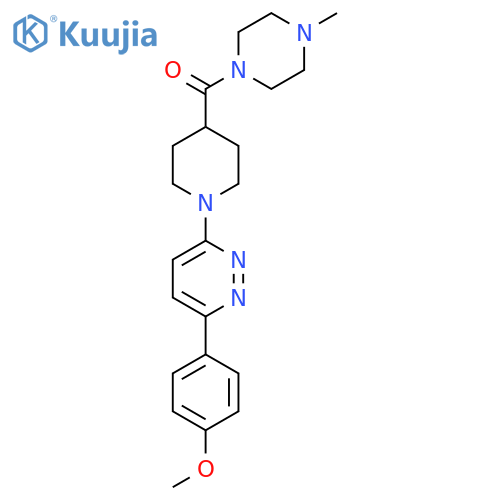 3-(4-methoxyphenyl)-6-4-(4-methylpiperazine-1-carbonyl)piperidin-1-ylpyridazine structure