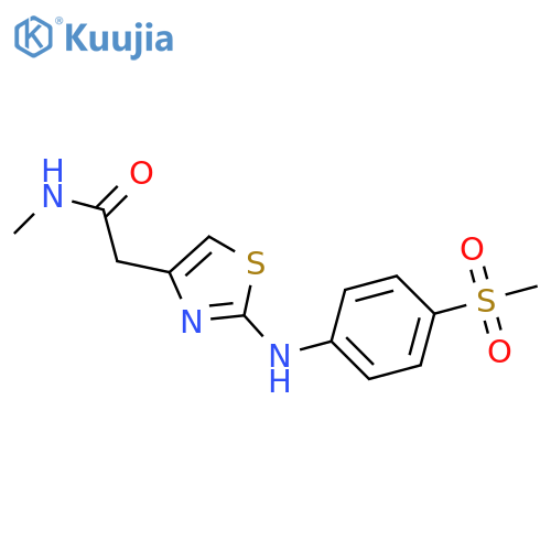 2-{2-(4-methanesulfonylphenyl)amino-1,3-thiazol-4-yl}-N-methylacetamide structure