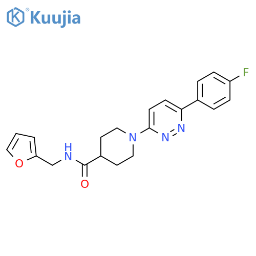 1-6-(4-fluorophenyl)pyridazin-3-yl-N-(furan-2-yl)methylpiperidine-4-carboxamide structure
