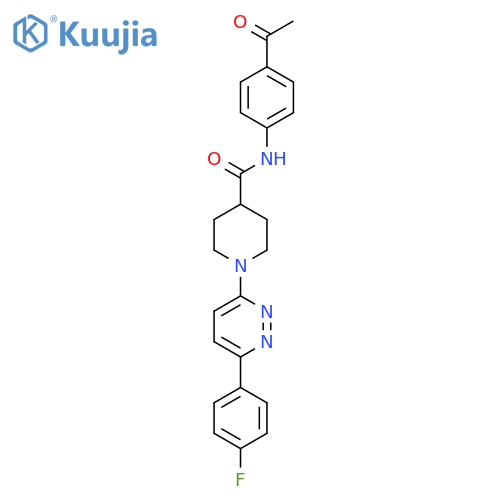 N-(4-acetylphenyl)-1-6-(4-fluorophenyl)pyridazin-3-ylpiperidine-4-carboxamide structure