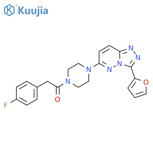 2-(4-fluorophenyl)-1-{4-3-(furan-2-yl)-1,2,4triazolo4,3-bpyridazin-6-ylpiperazin-1-yl}ethan-1-one structure