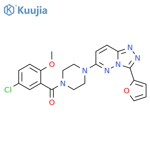 1-(5-chloro-2-methoxybenzoyl)-4-[3-(furan-2-yl)-[1,2,4]triazolo[4,3-b]pyridazin-6-yl]piperazine structure