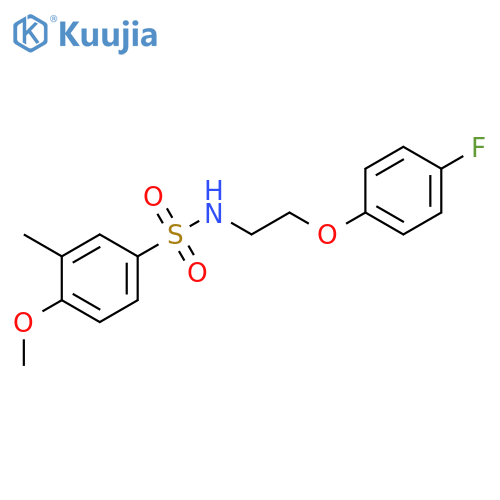 N-[2-(4-fluorophenoxy)ethyl]-4-methoxy-3-methylbenzene-1-sulfonamide structure