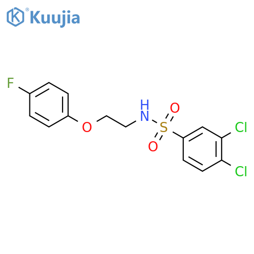 3,4-dichloro-N-2-(4-fluorophenoxy)ethylbenzene-1-sulfonamide structure