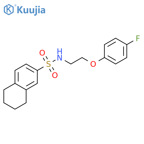 N-[2-(4-fluorophenoxy)ethyl]-5,6,7,8-tetrahydronaphthalene-2-sulfonamide structure