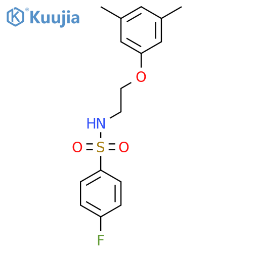 N-2-(3,5-dimethylphenoxy)ethyl-4-fluorobenzene-1-sulfonamide structure