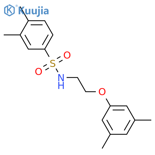 N-[2-(3,5-dimethylphenoxy)ethyl]-3,4-dimethylbenzene-1-sulfonamide structure