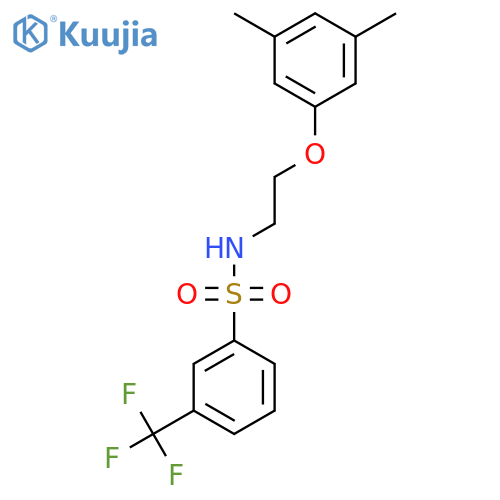 N-2-(3,5-dimethylphenoxy)ethyl-3-(trifluoromethyl)benzene-1-sulfonamide structure