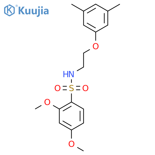 N-[2-(3,5-dimethylphenoxy)ethyl]-2,4-dimethoxybenzene-1-sulfonamide structure