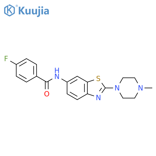 4-fluoro-N-2-(4-methylpiperazin-1-yl)-1,3-benzothiazol-6-ylbenzamide structure