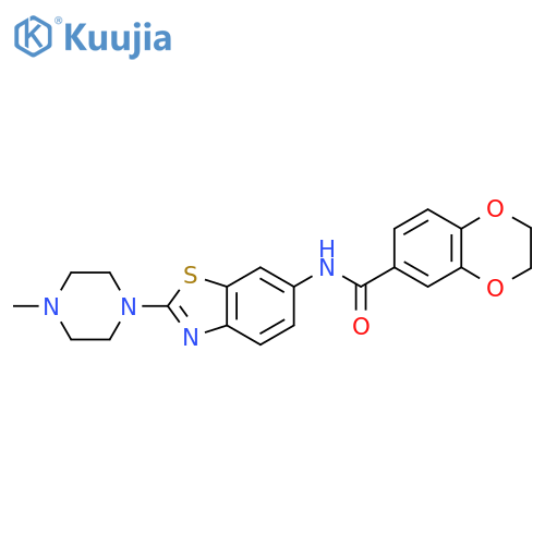 N-2-(4-methylpiperazin-1-yl)-1,3-benzothiazol-6-yl-2,3-dihydro-1,4-benzodioxine-6-carboxamide structure